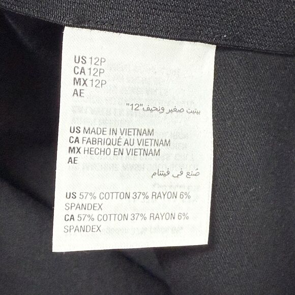 Alfani Women's Petite Black Pants 12P Cotton /Rayon/Spandex - Picture 8 of 16